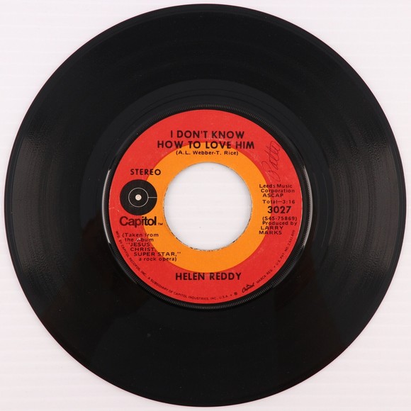 Helen Reddy – I Don't Know How To Love Him / I Believe In Music 45 rpm 7" Record - Picture 2 of 8